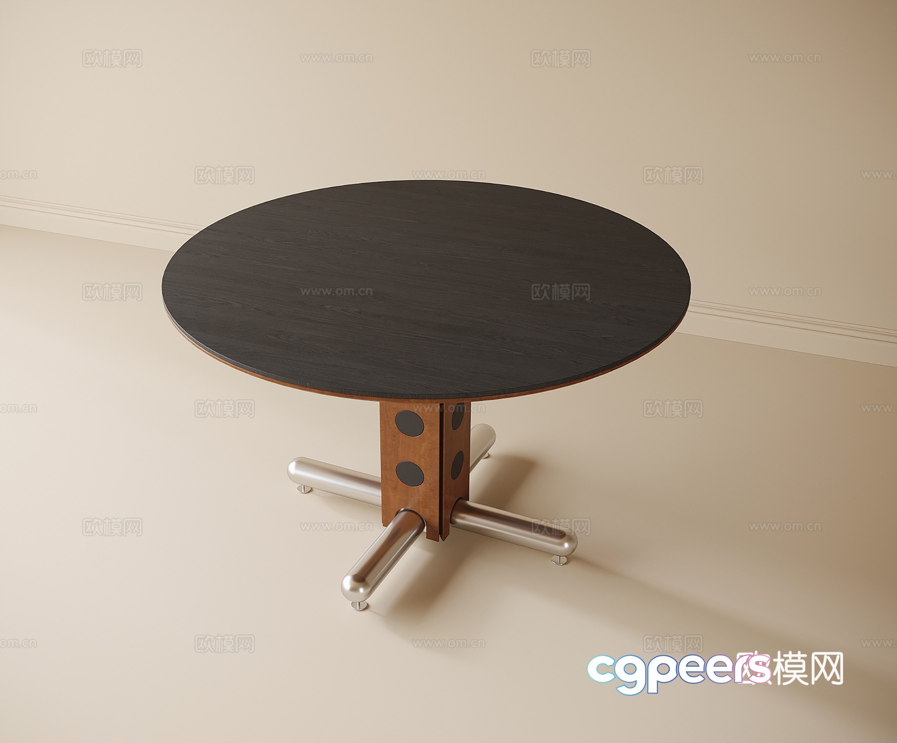 French round dining table 3d model French round dining table 3d model