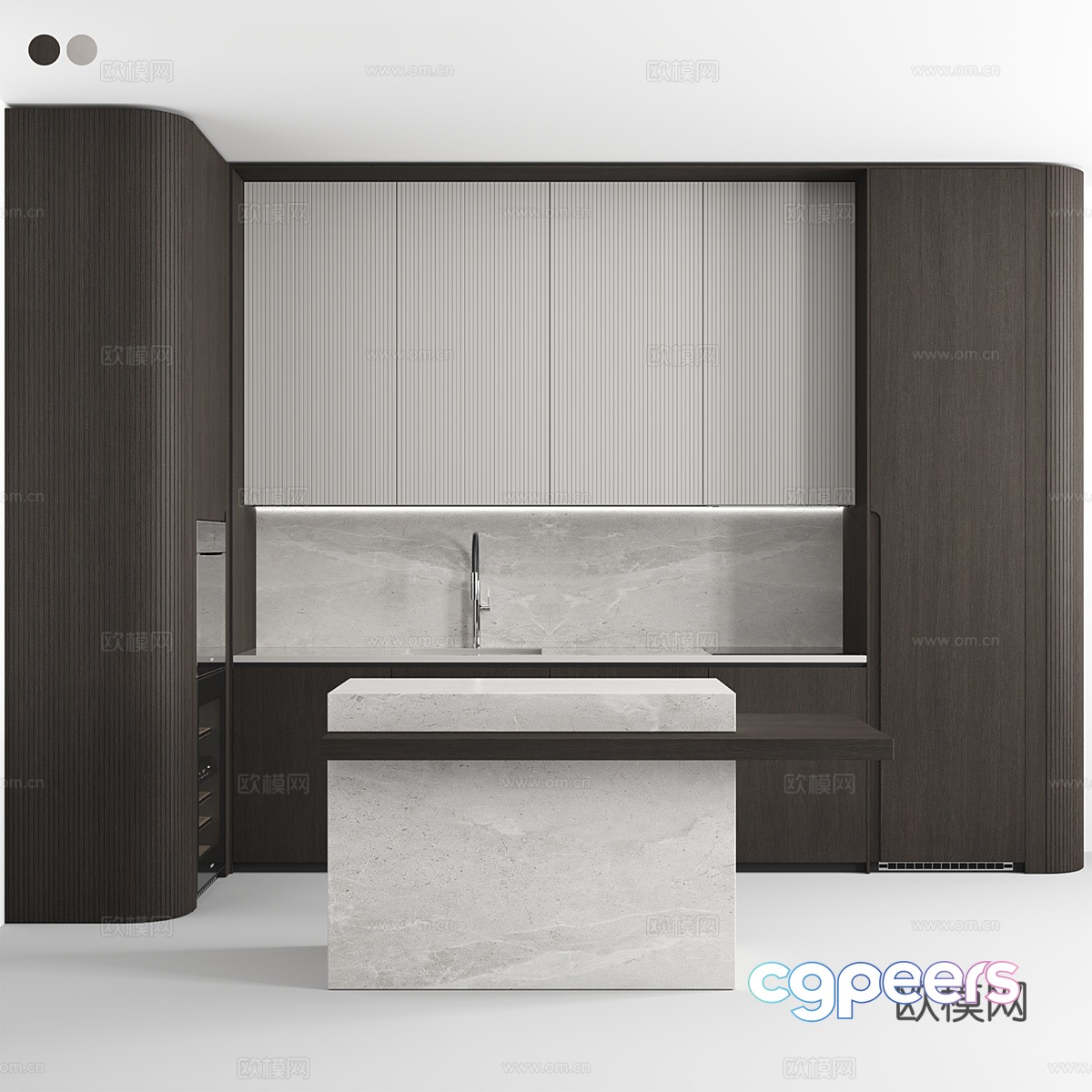 Modern Italian cabinet 3d model Modern Italian cabinet 3d model
