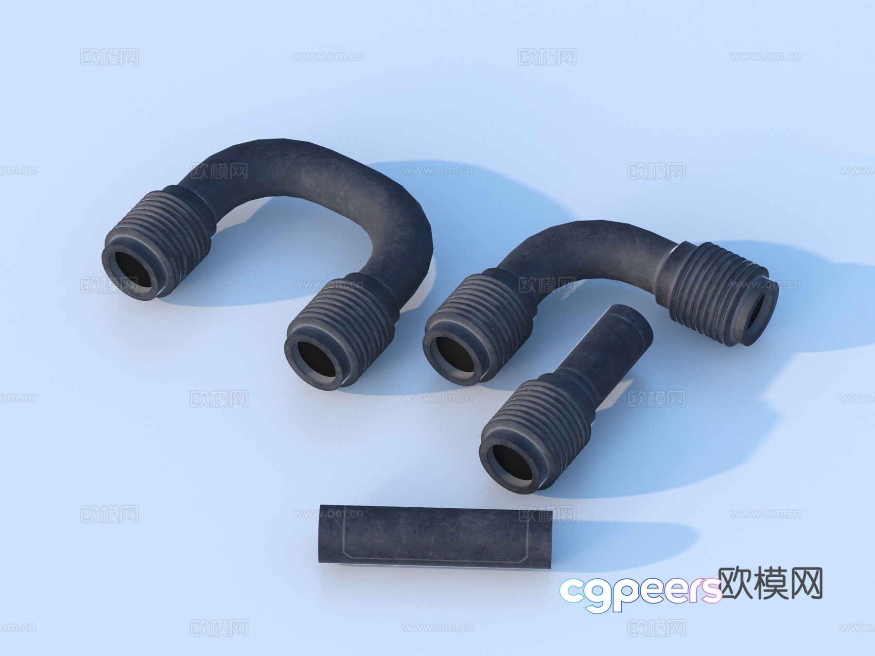 Pipe corrugated pipe rubber pipe 3d model Pipe corrugated pipe rubber pipe 3d model