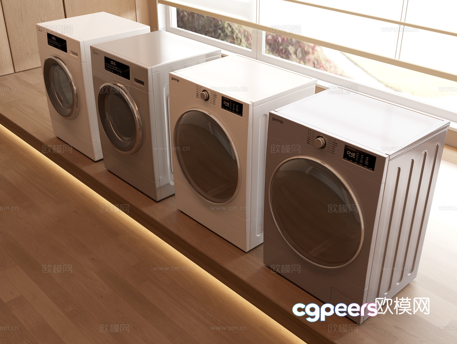Drum washing machine washing and drying machine 3d model Drum washing machine washing and drying machine 3d model