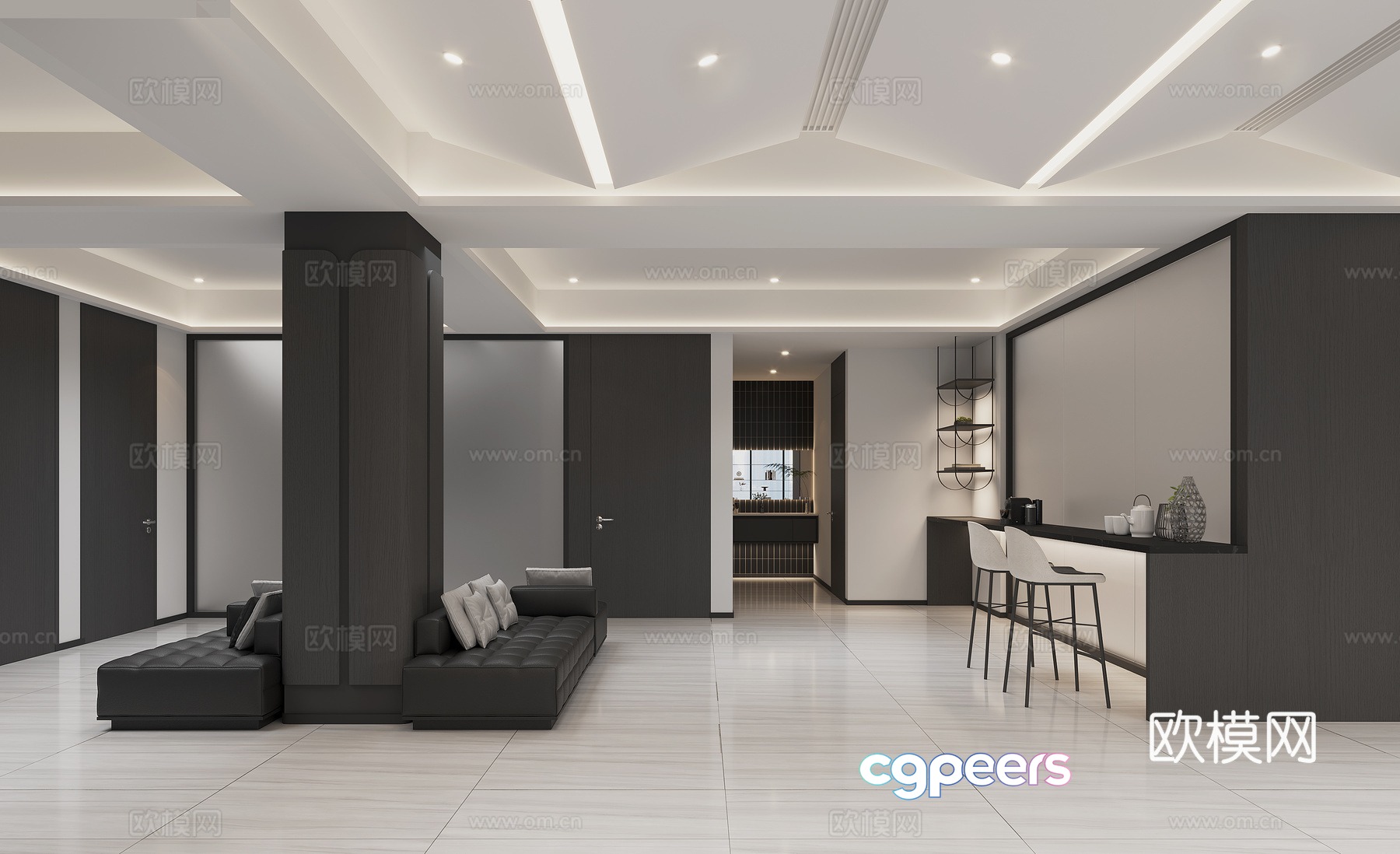 Office hall Office 3d model Office hall Office 3d model