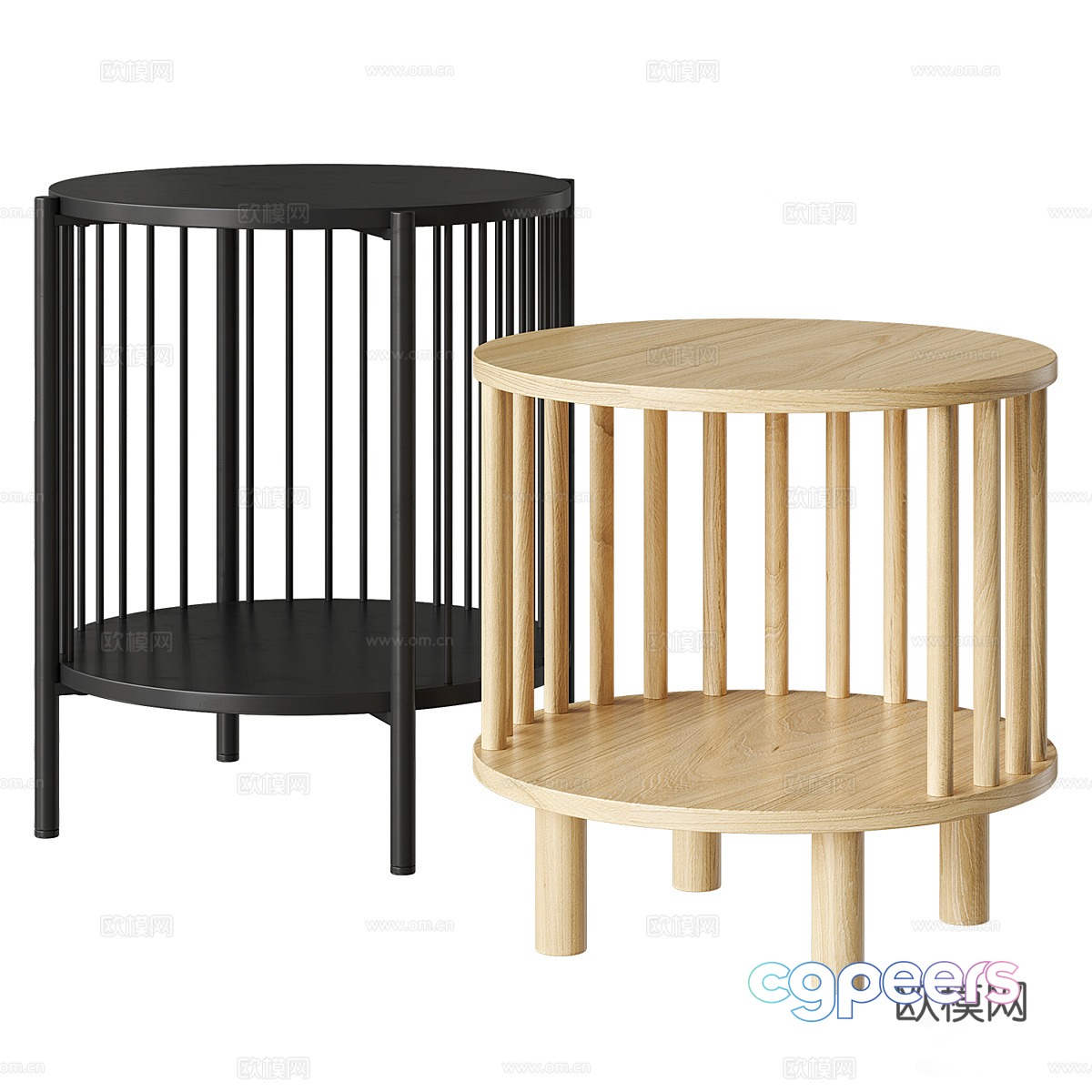 Haris Osaka Bedside Table 3D Model Haris Osaka Bedside Table 3D Model