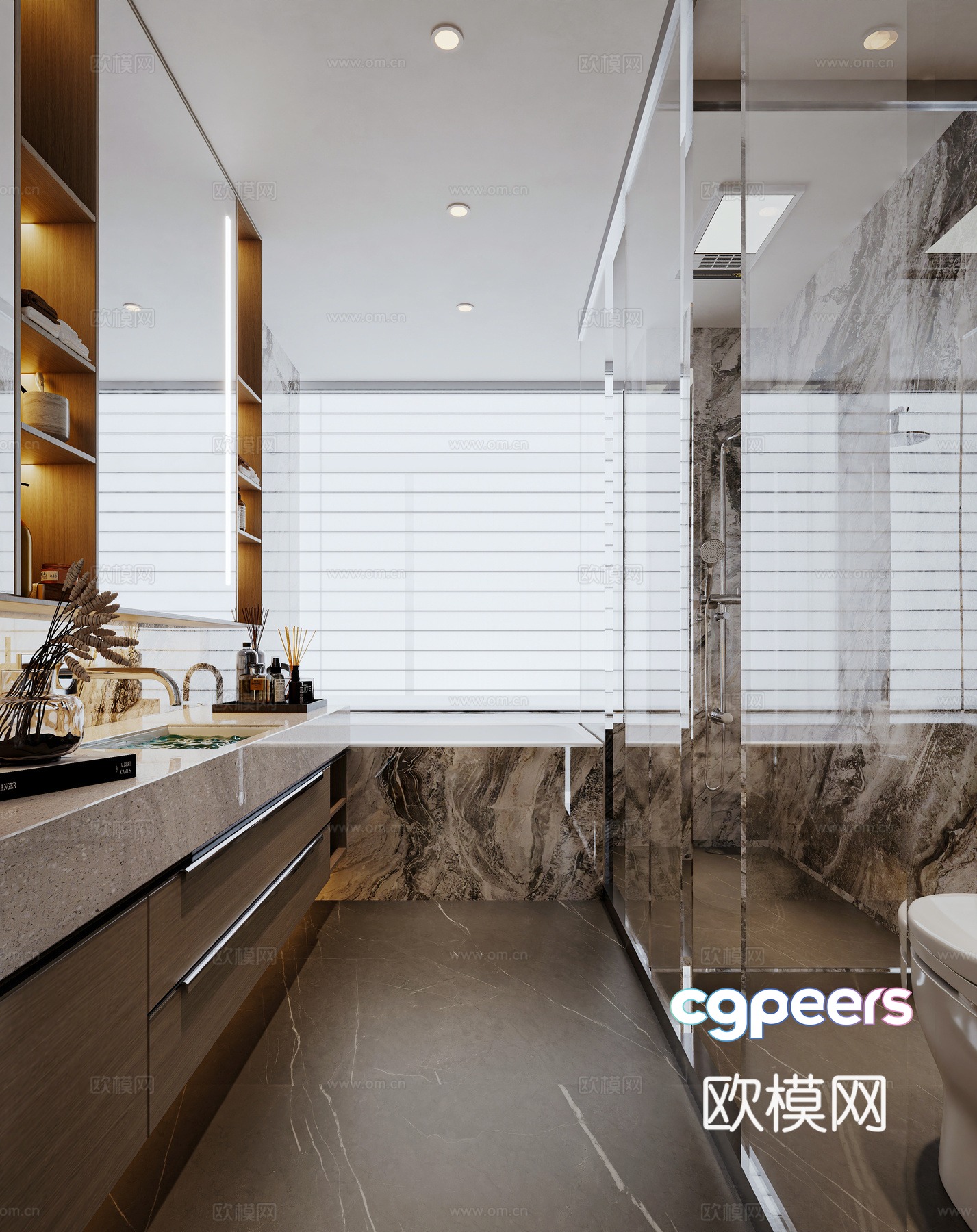 Modern style bathroom 3d model Modern style bathroom 3d model