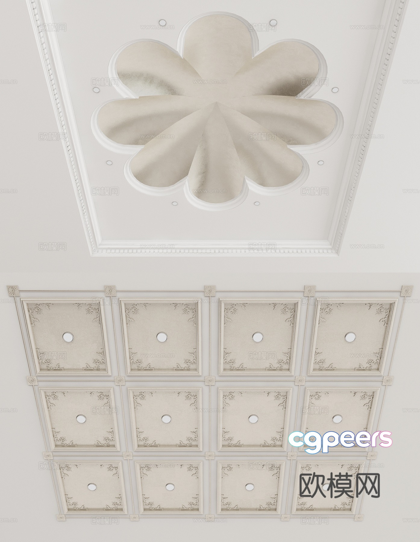 French ceiling 3d model French ceiling 3d model