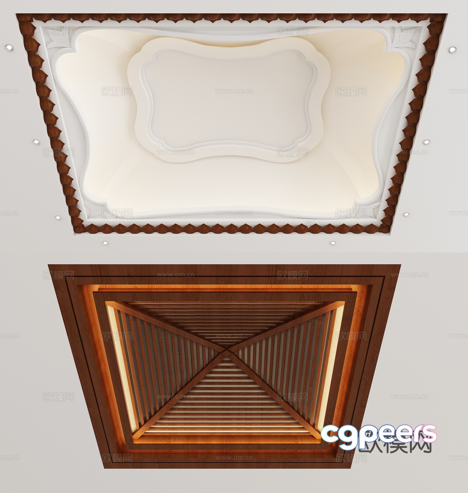 New Chinese style ceiling 3D model New Chinese style ceiling 3D model