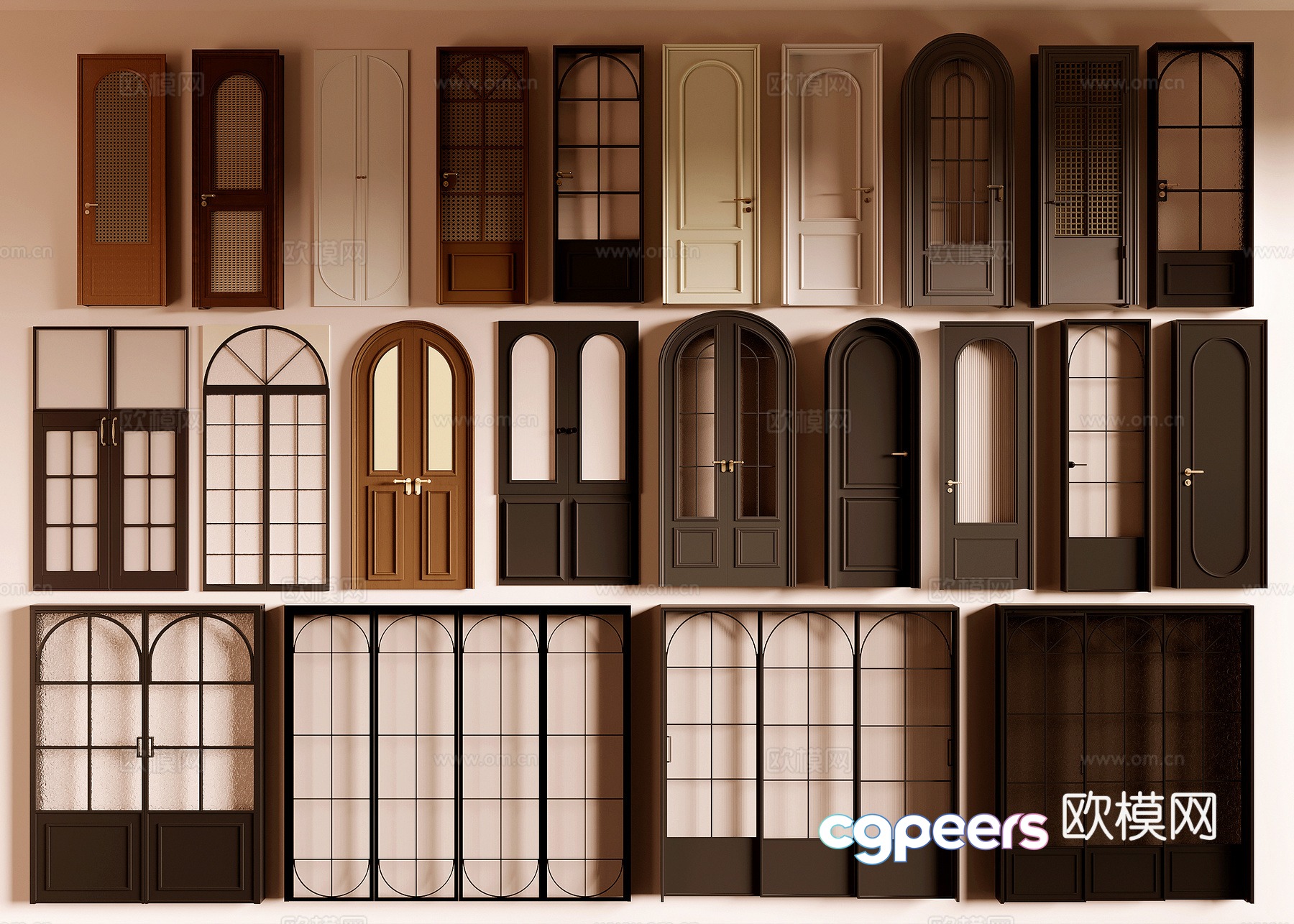 Door combination 3D model Door combination 3D model