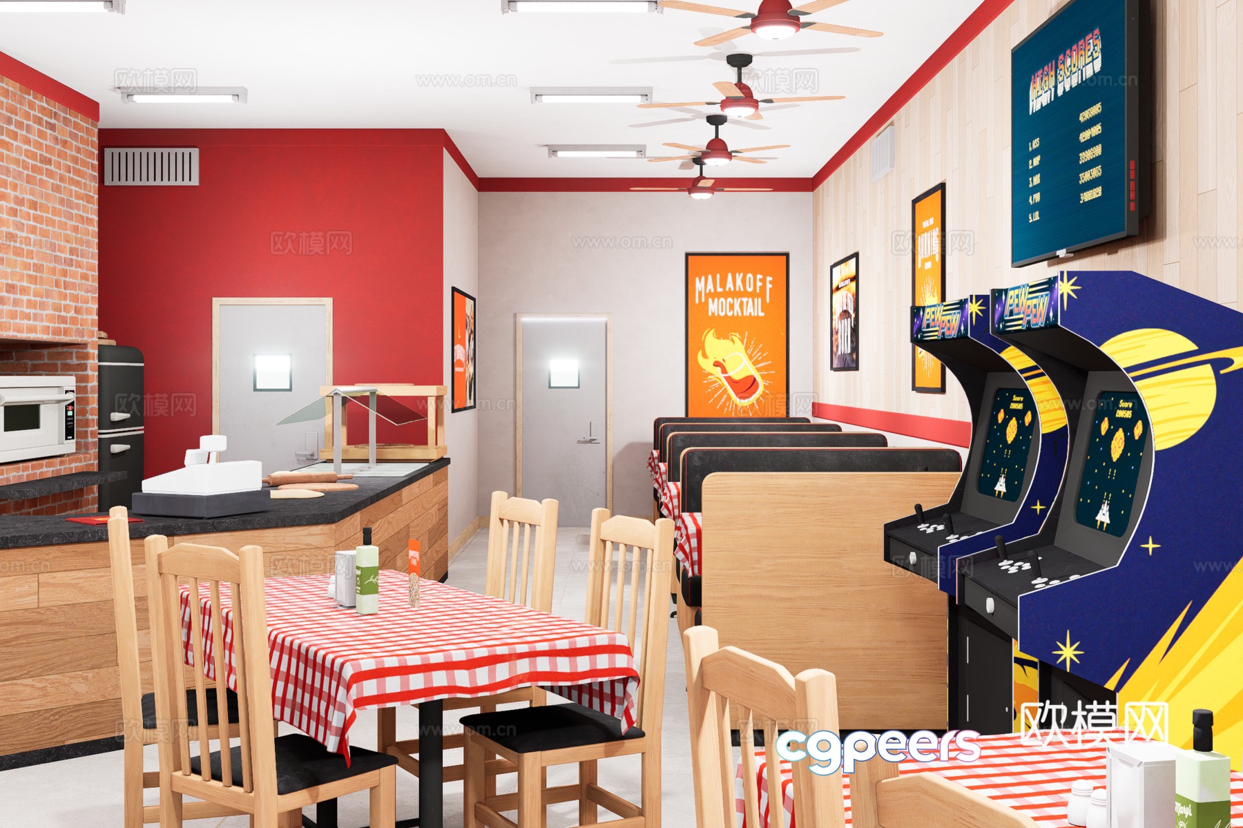 Restaurant 3d model Restaurant 3d model