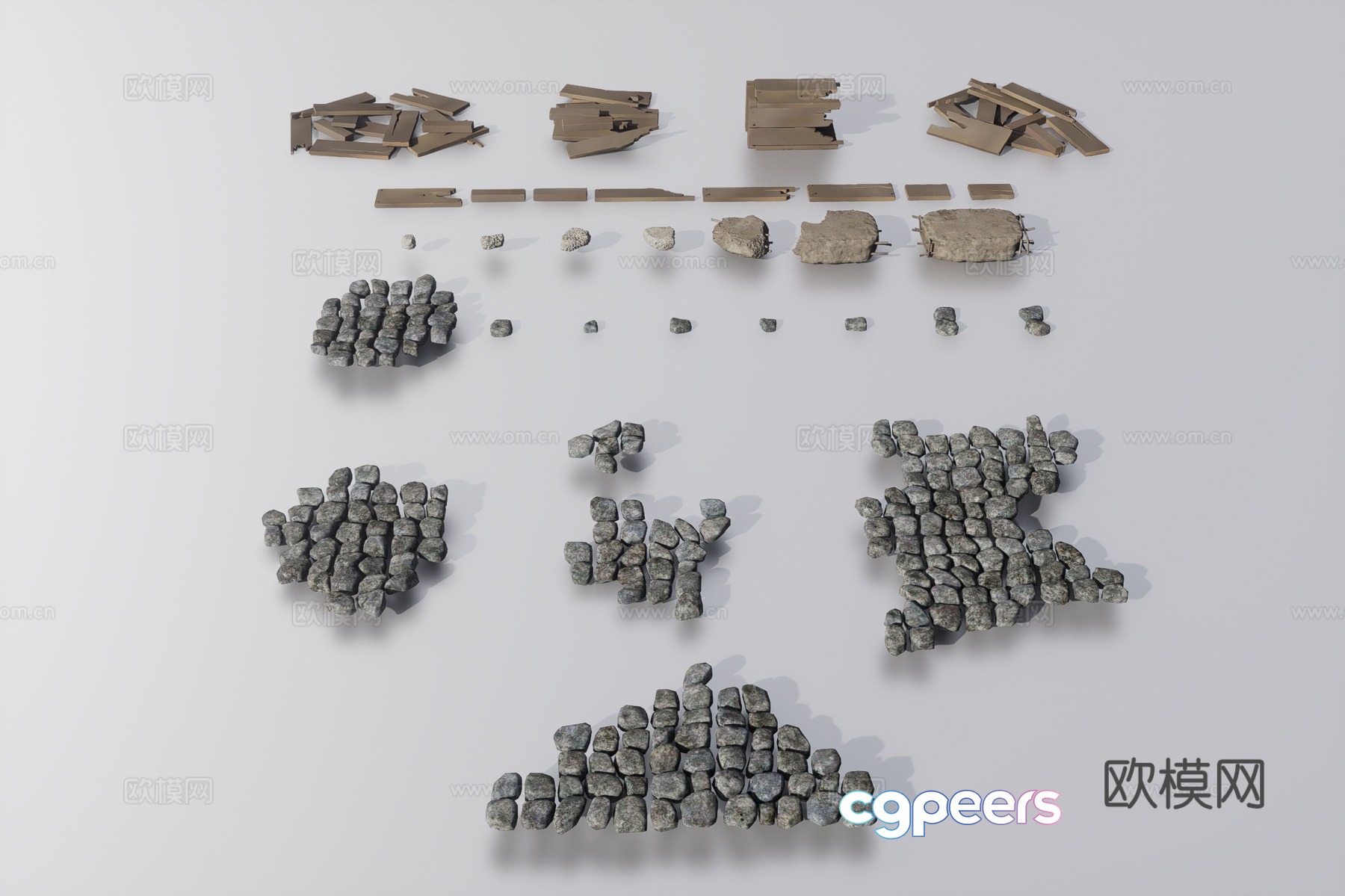 Wood brick 3d model Wood brick 3d model