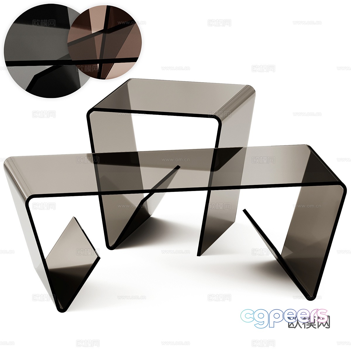 Modern Italian minimalist acrylic coffee table 3D model Modern Italian minimalist acrylic coffee table 3D model