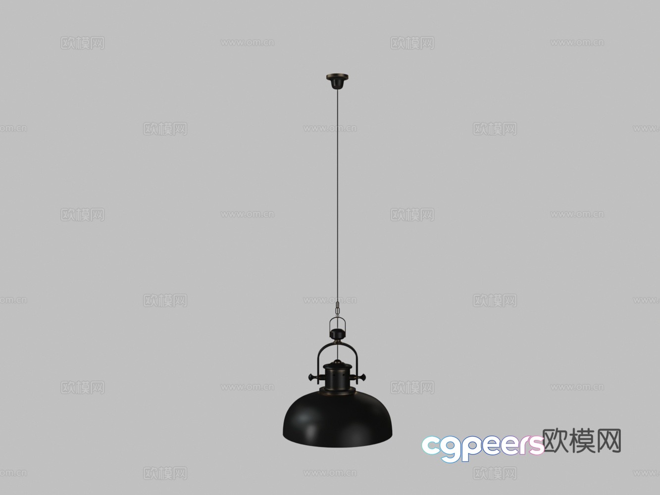 Modern metal restaurant bronze chandeliers 3d model Modern metal restaurant bronze chandeliers 3d model