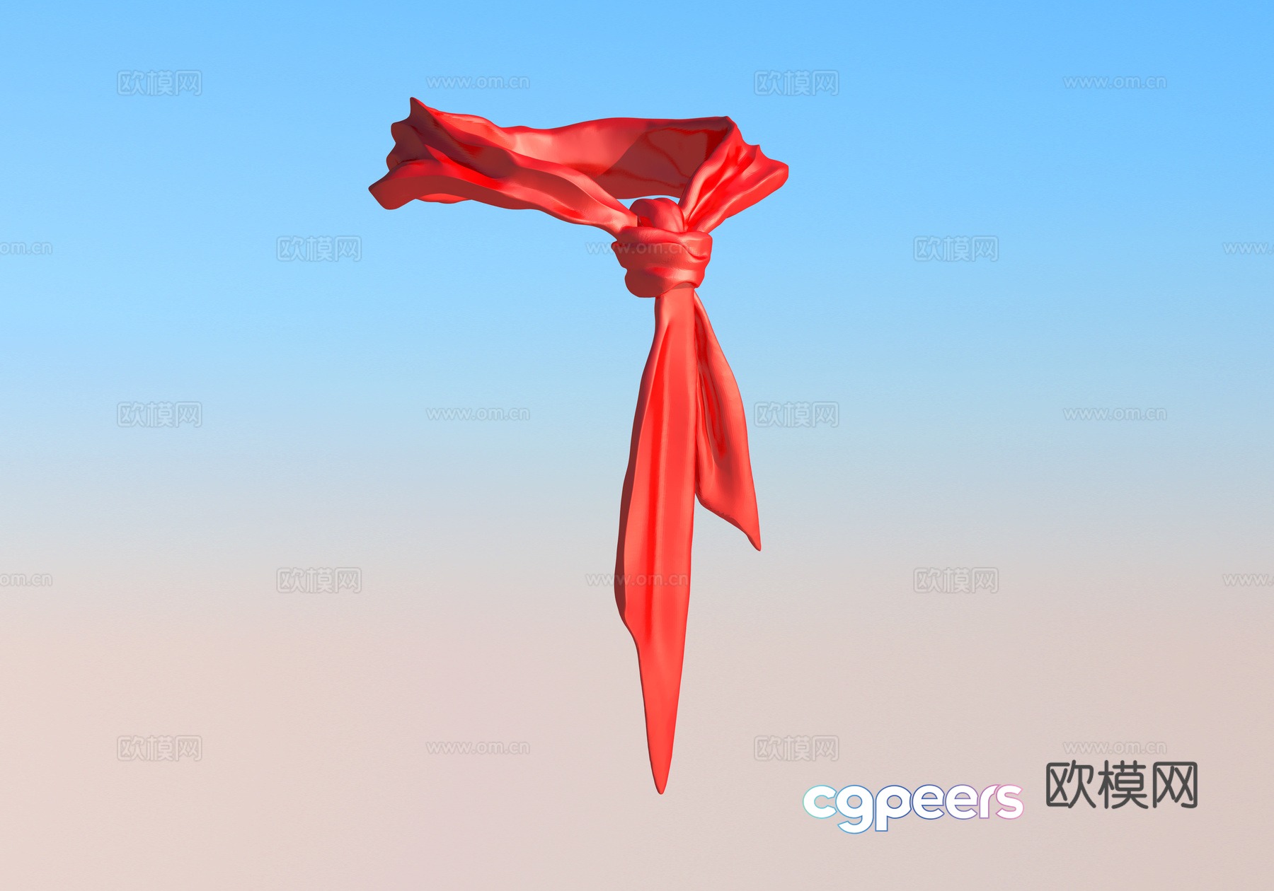 Red scarf 3d model Red scarf 3d model