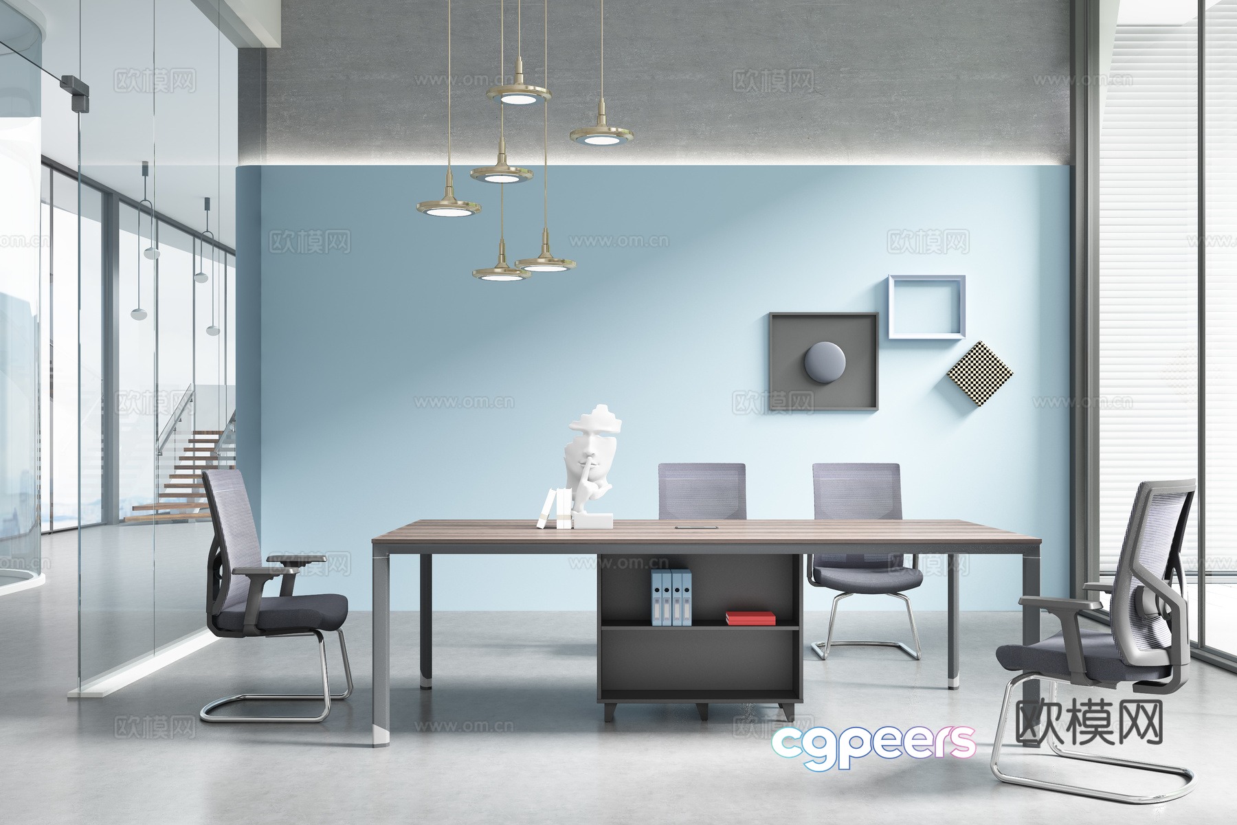 Working office space office area 3d model Working office space office area 3d model
