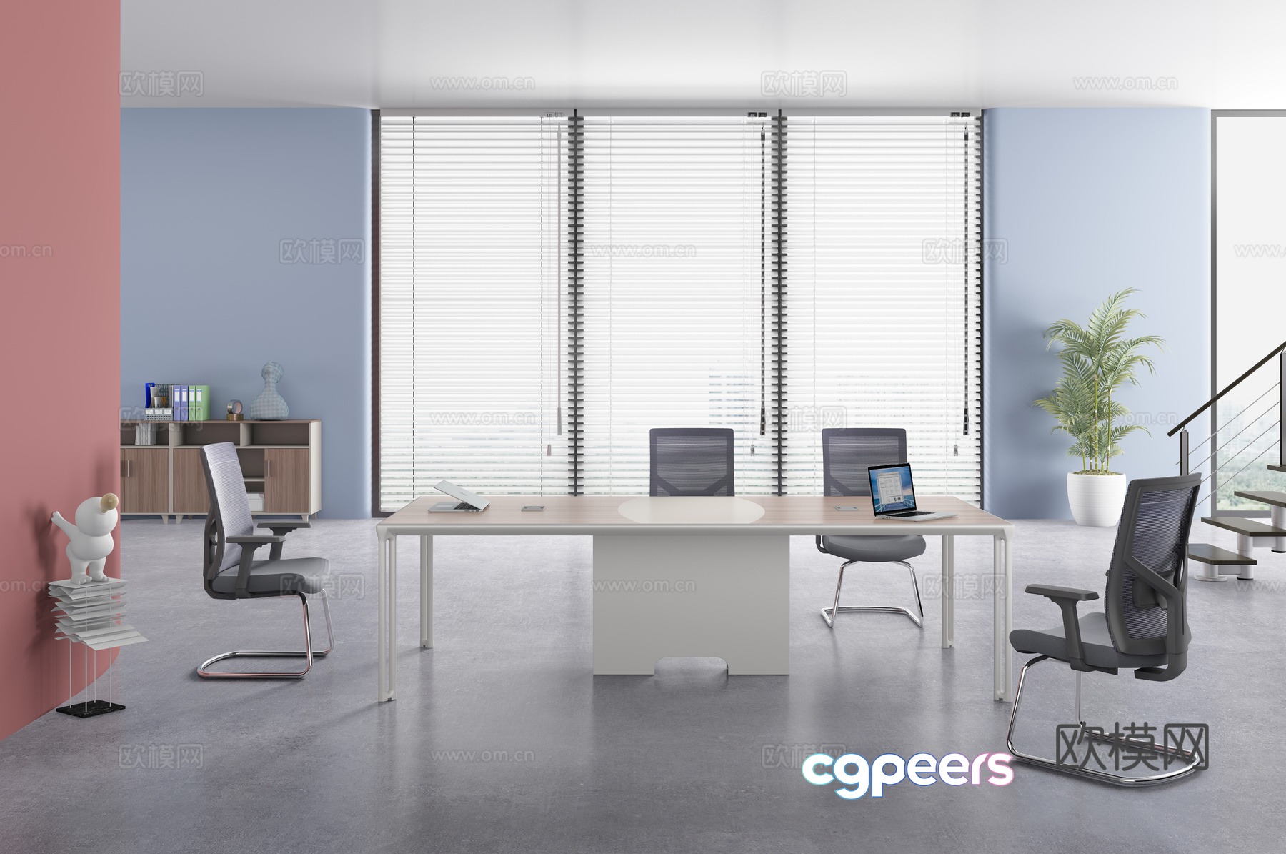 Working office space office 3d model Working office space office 3d model