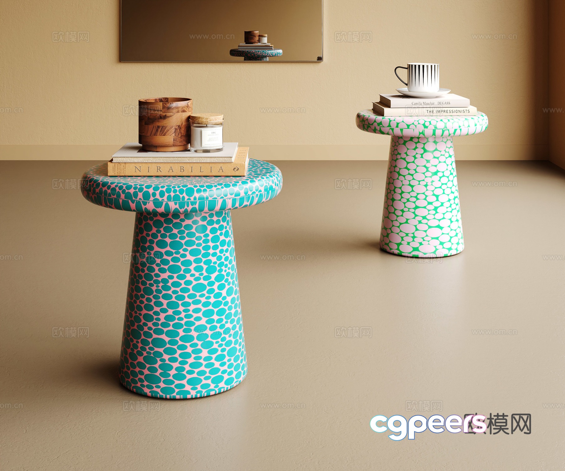 Modern side table 3D model Modern side table 3D model