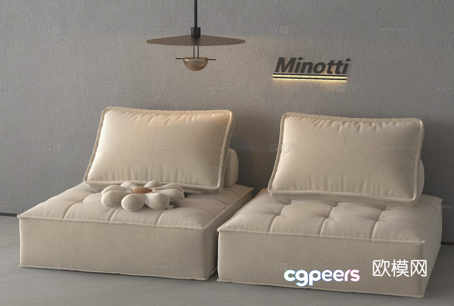Single sofa sofa pillow 3d model Single sofa sofa pillow 3d model