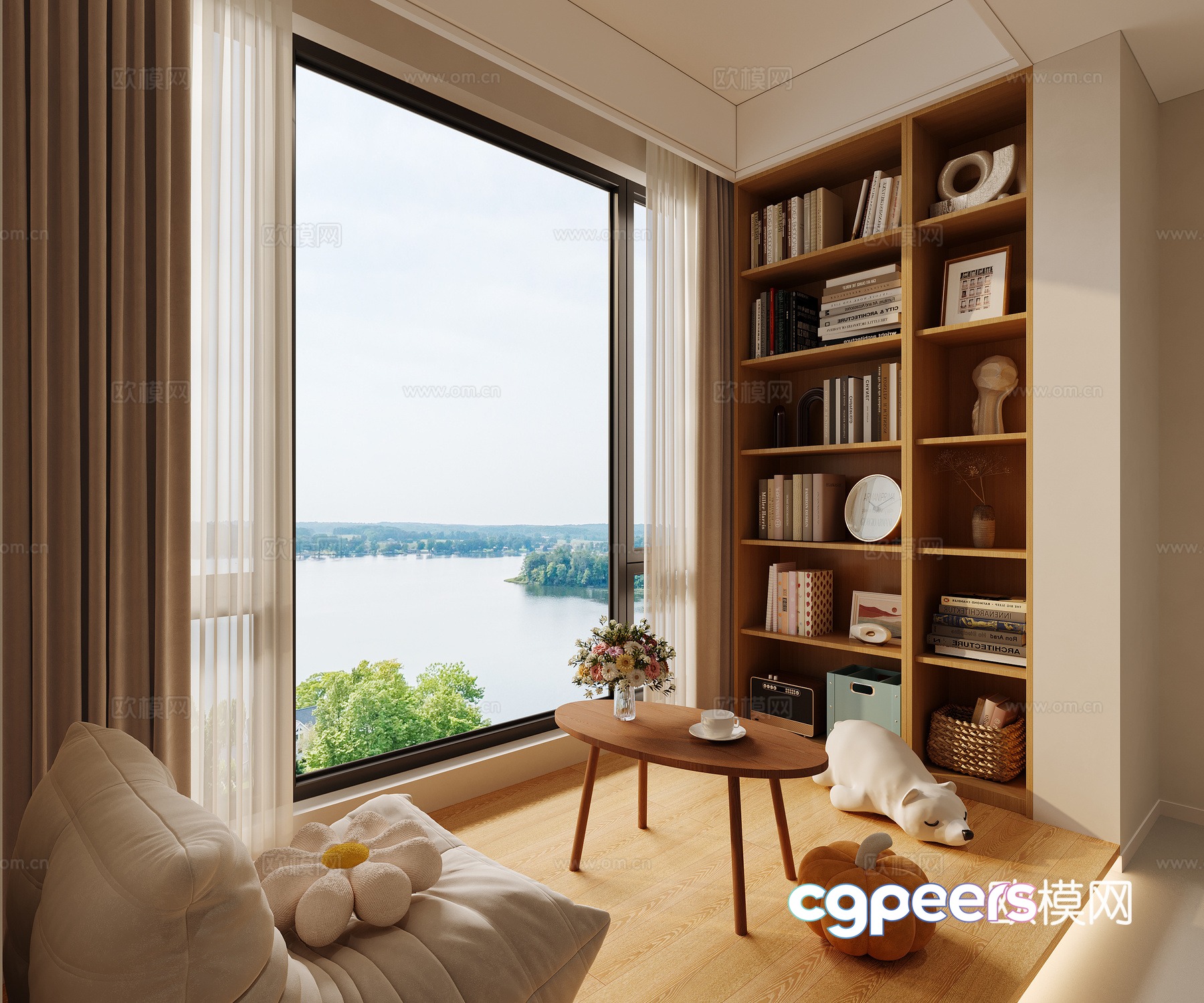 Medium style leisure balcony 3D model Medium style leisure balcony 3D model