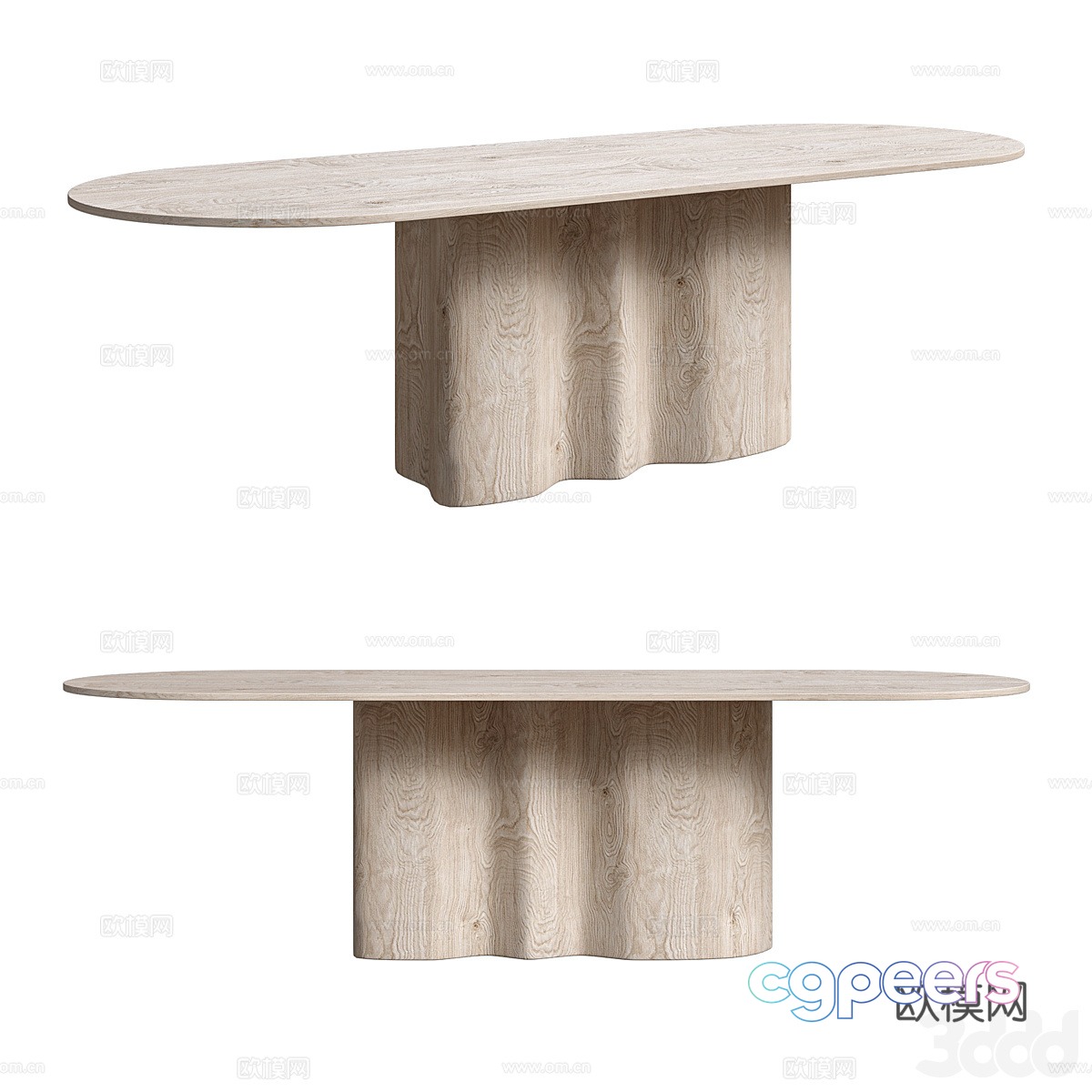 Wavia WAVES dining table 3D model Wavia WAVES dining table 3D model