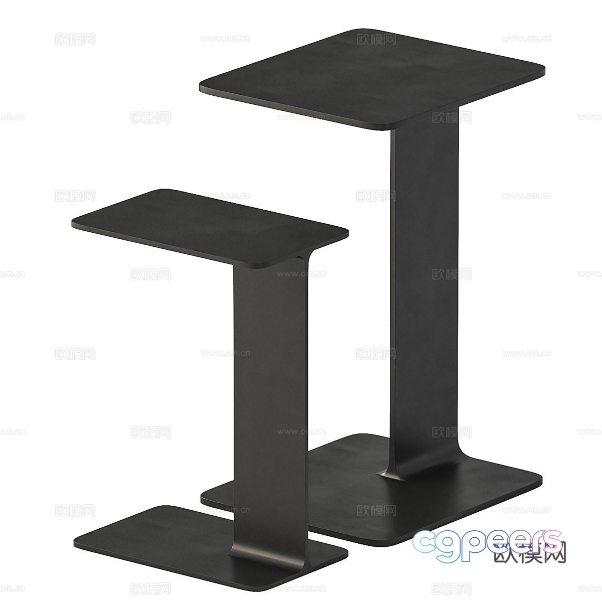 Modern Italian minimalist metal edge 3D model Modern Italian minimalist metal edge 3D model