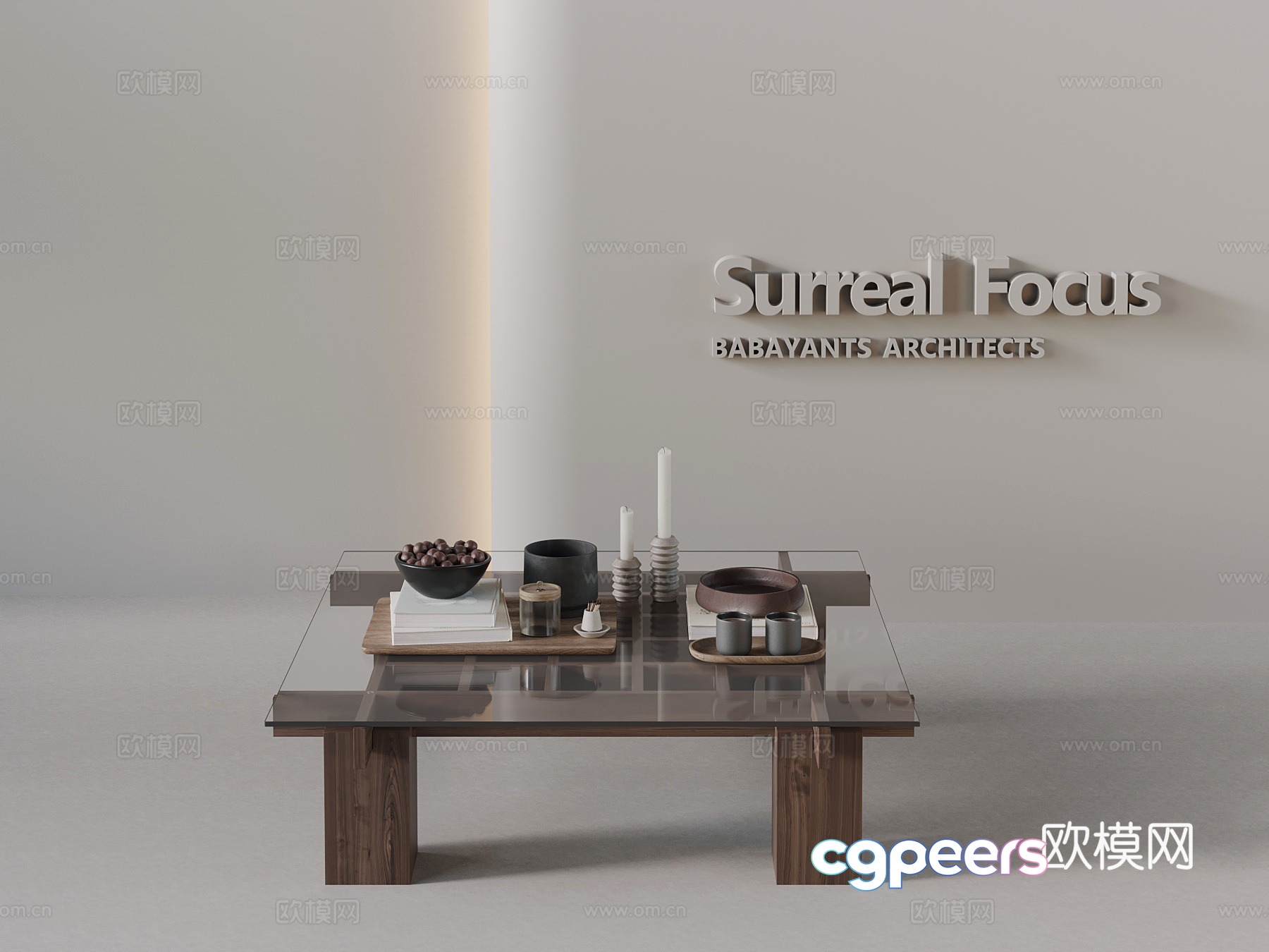 Middle-aged style tea table 3D model Middle-aged style tea table 3D model