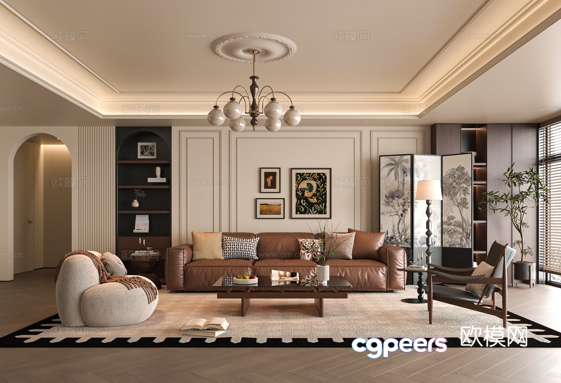 French living room 3d model French living room 3d model