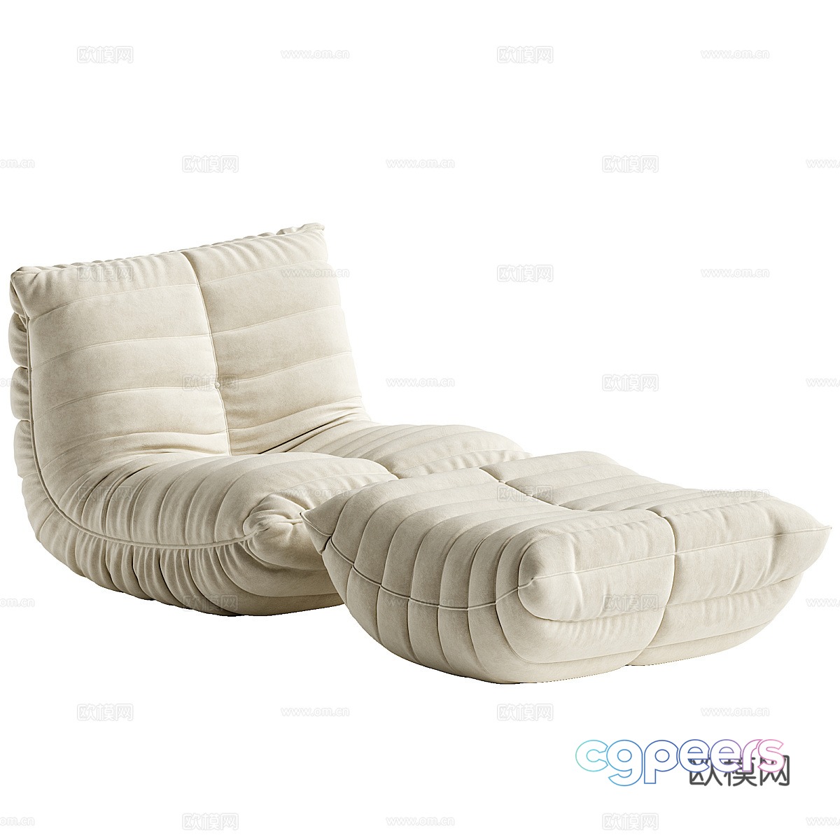 Modern Italian bean bag casual sofa 3d model Modern Italian bean bag casual sofa 3d model