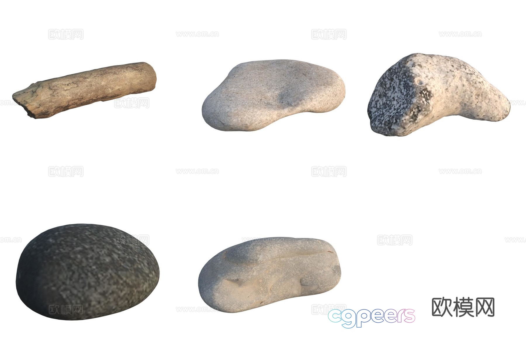 Stone wood 3d model Stone wood 3d model