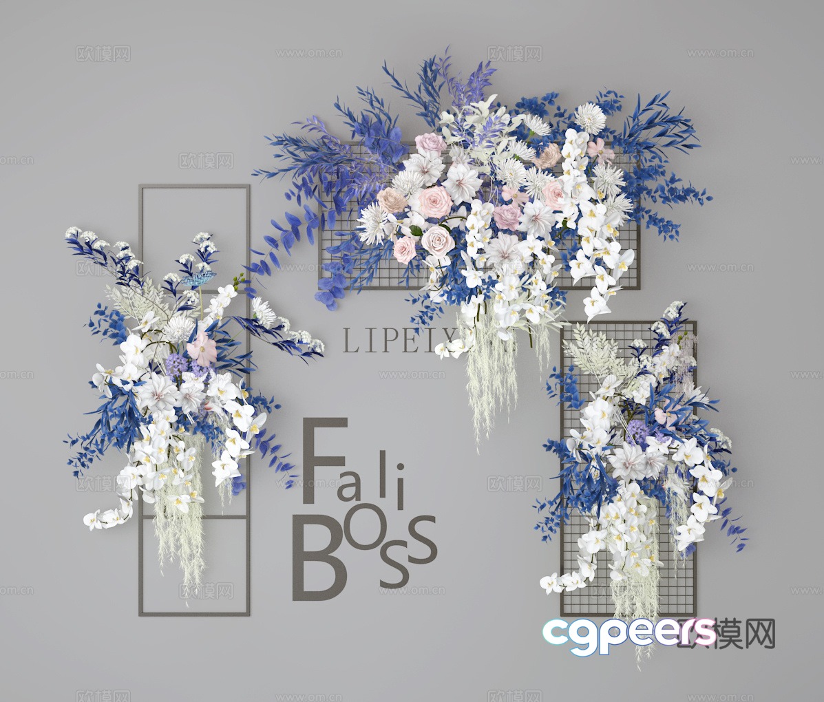 Flower wall 3d model Flower wall 3d model