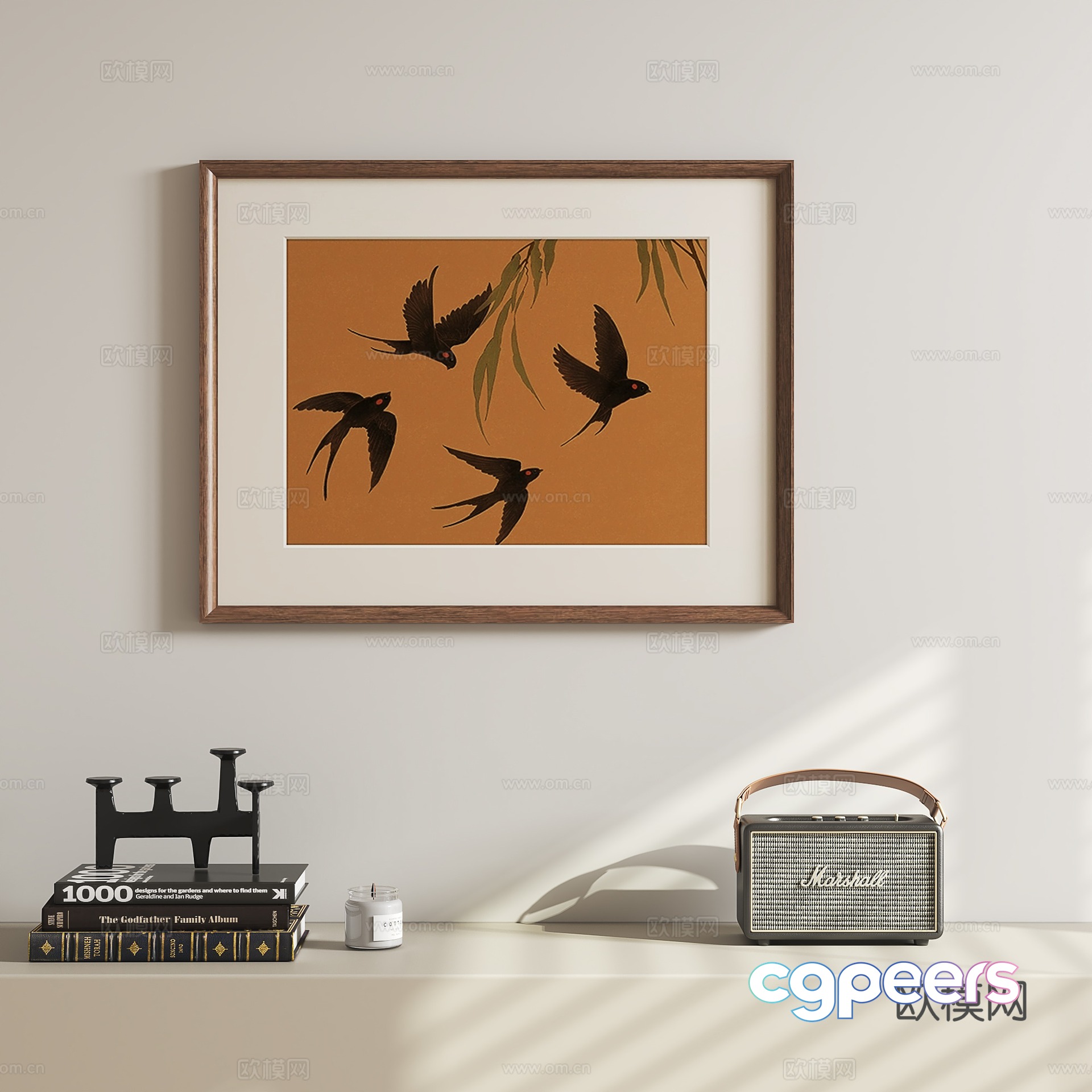 Nordic medieval style hanging painting 3D model Nordic medieval style hanging painting 3D model