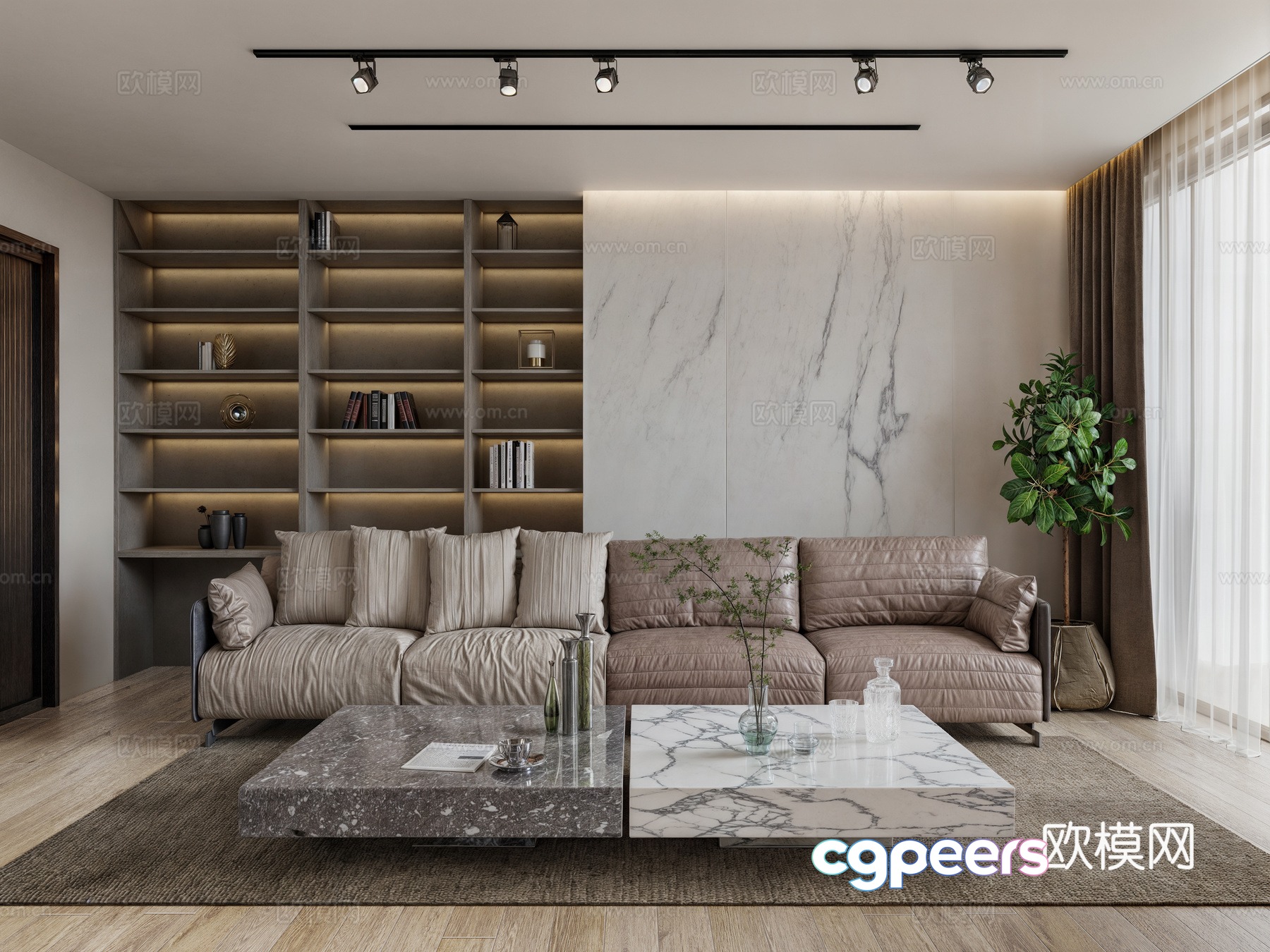Modern living room 3d model Modern living room 3d model