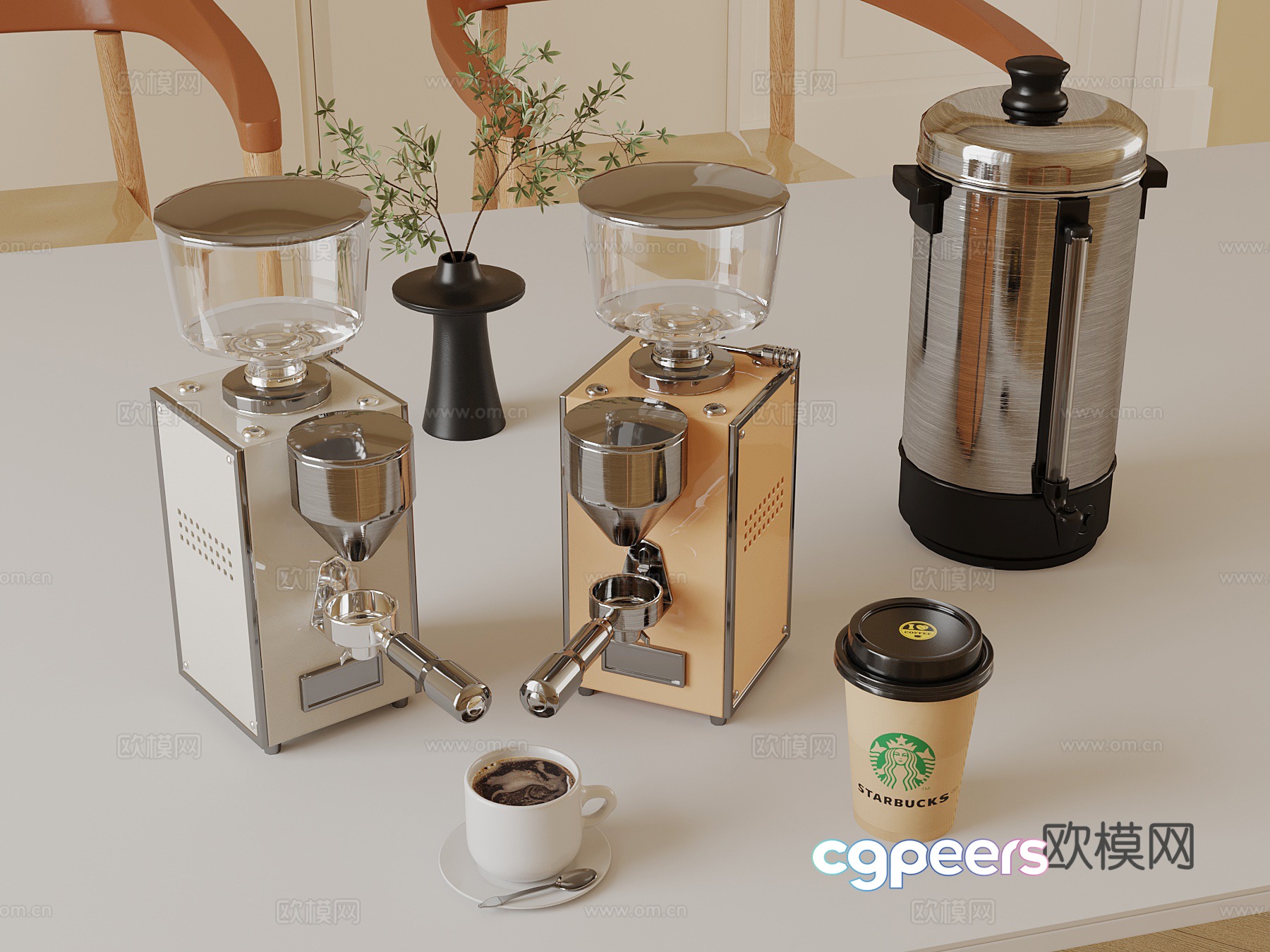 Modern coffee machine coffee cup handcoffee machine 3d model Modern coffee machine coffee cup handcoffee machine 3d model