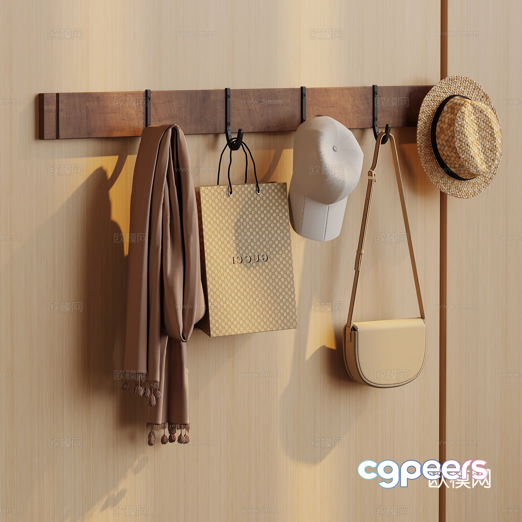Modern hook hanger 3d model Modern hook hanger 3d model