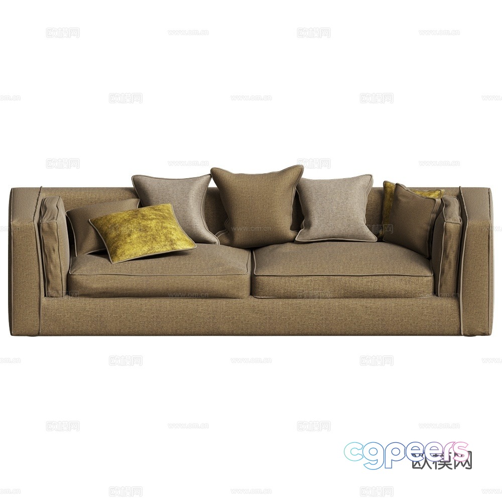 Villevenete modern simple fabric sofa double sofa fabric sofa 3d model Villevenete modern simple fabric sofa double sofa fabric sofa 3d model