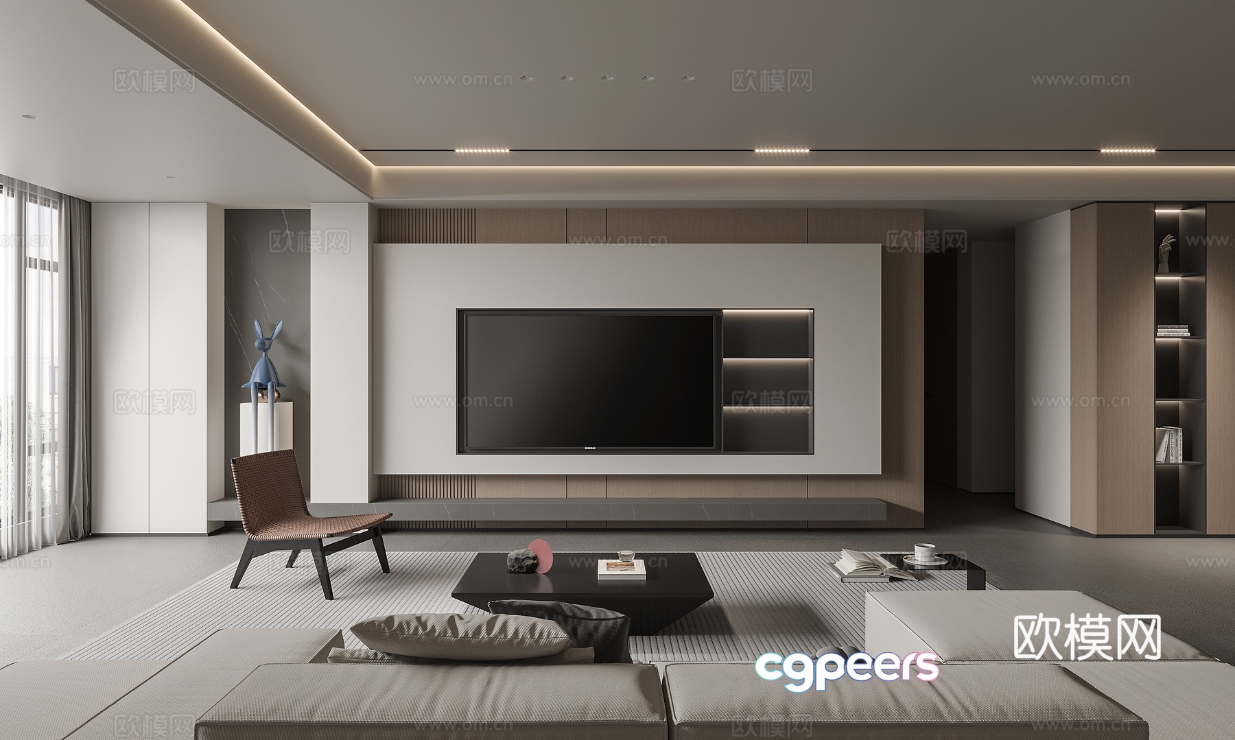 Modern living room 3d model Modern living room 3d model