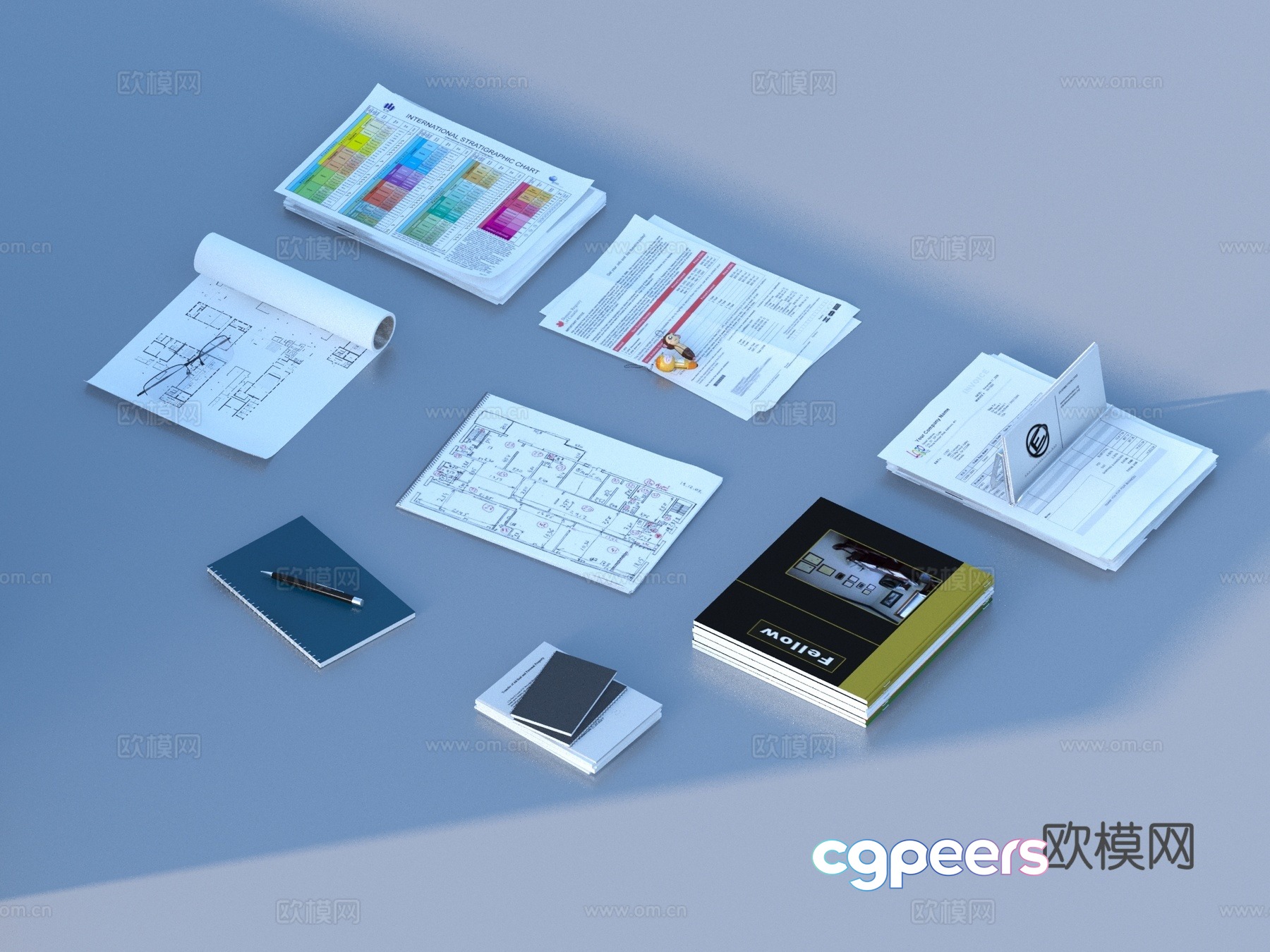 Pen Document Manuscript Paper Plan 3d Model Pen Document Manuscript Paper Plan 3d Model
