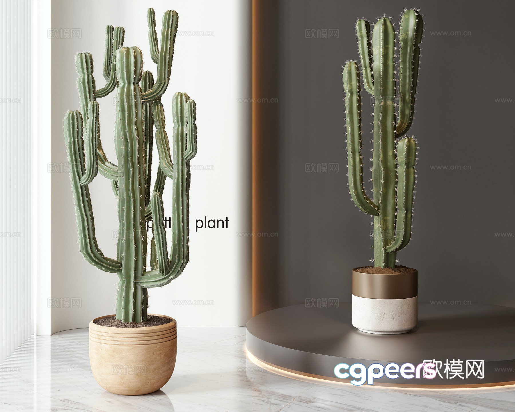 Modern potted bonsai combination 3D model Modern potted bonsai combination 3D model