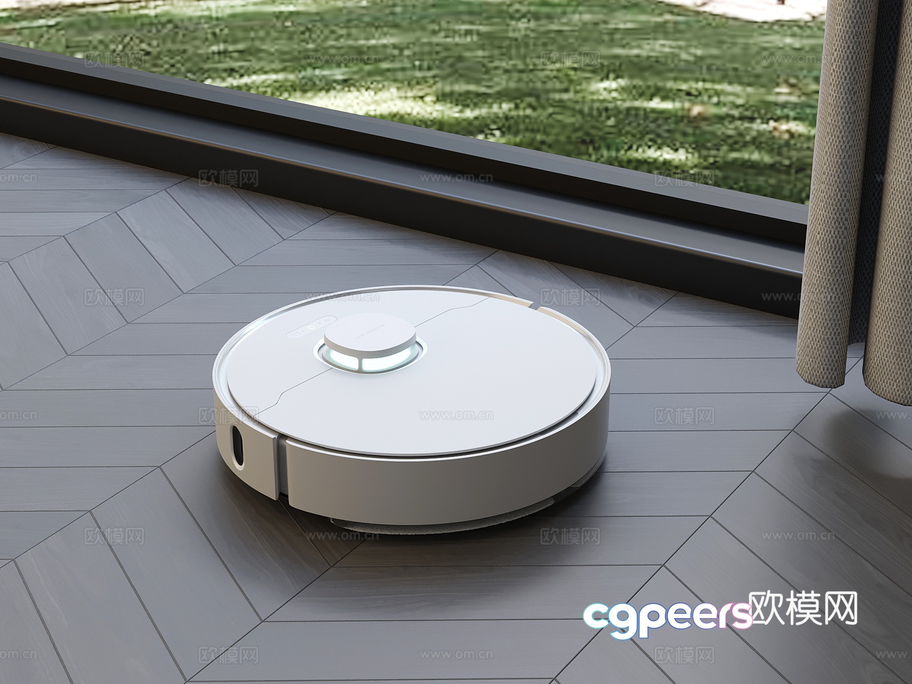Modern sweeping robot 3d model Modern sweeping robot 3d model