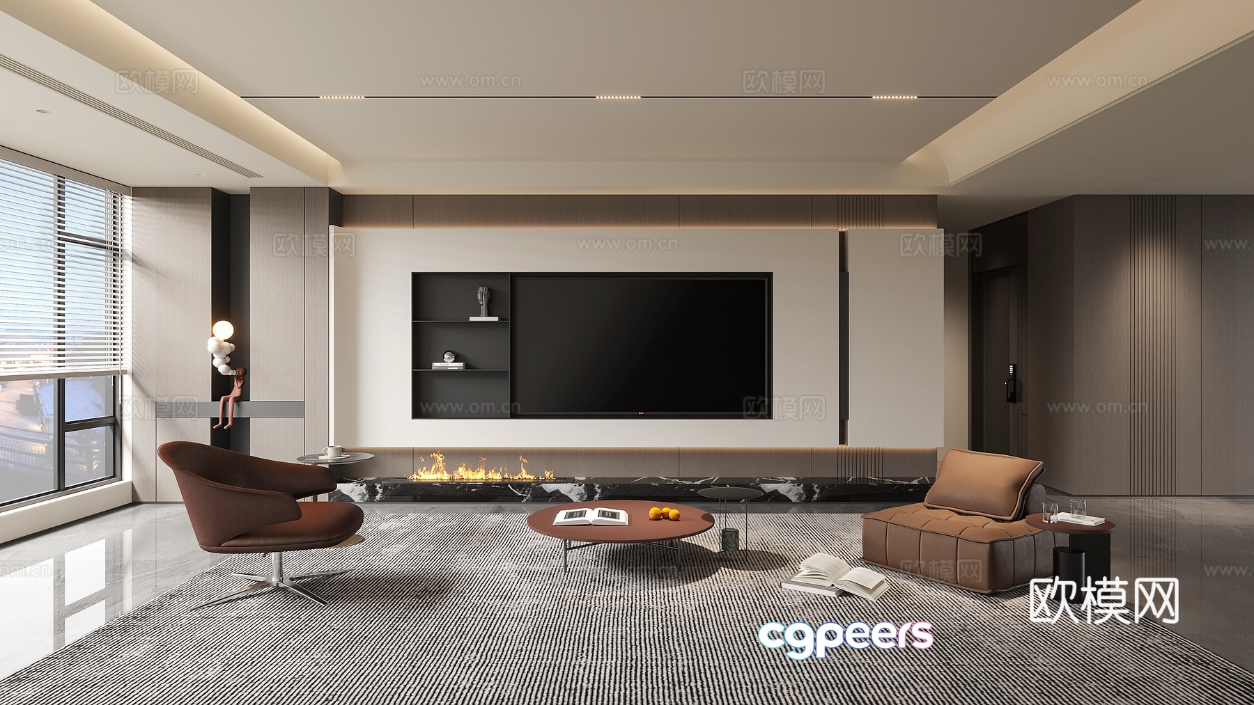 Modern living room 3d model Modern living room 3d model