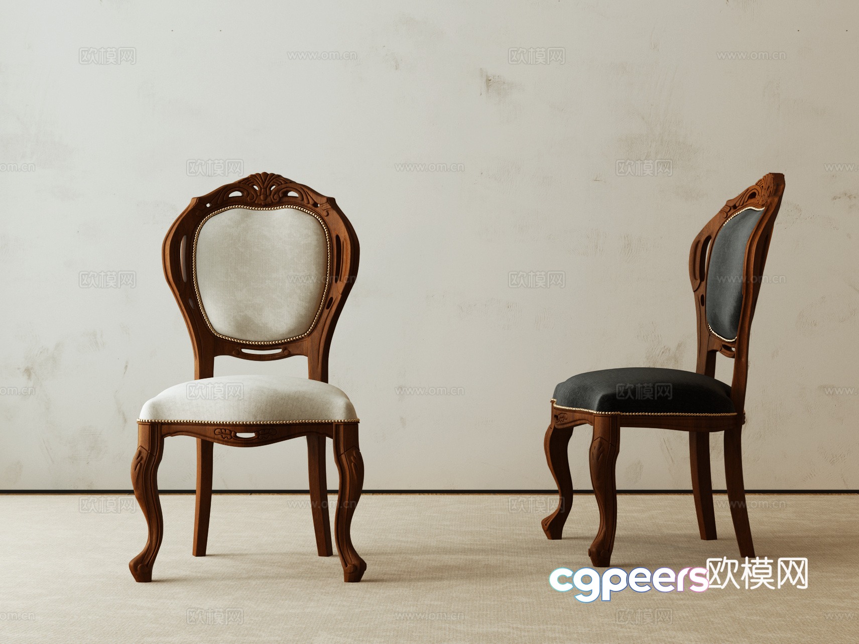 American casual chair 3d model American casual chair 3d model