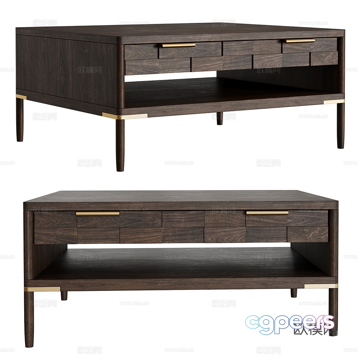 Modern Italian solid wood coffee table 3D model Modern Italian solid wood coffee table 3D model