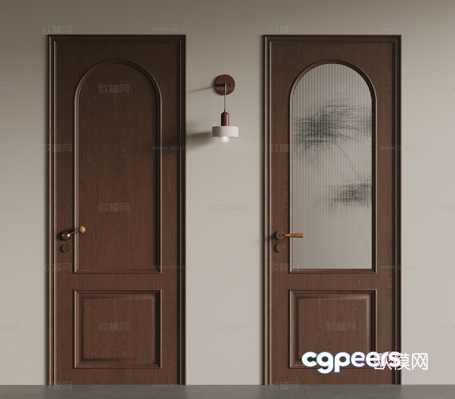 Medium style single-open door interior door glass door 3d model Medium style single-open door interior door glass door 3d model