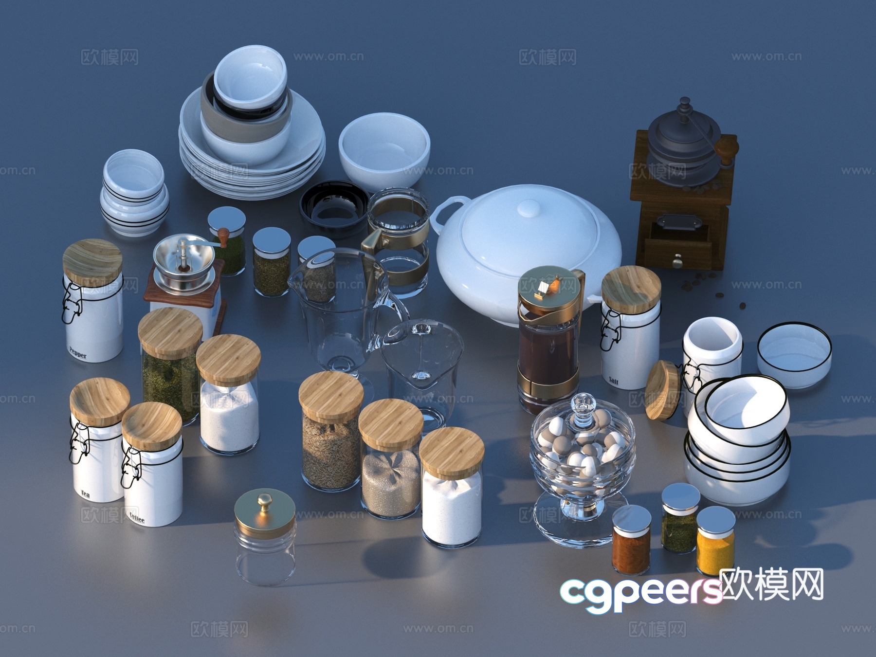 Tableware Bowl Plate Kitchen Utensils Daily necessities 3D Model Tableware Bowl Plate Kitchen Utensils Daily necessities 3D Model