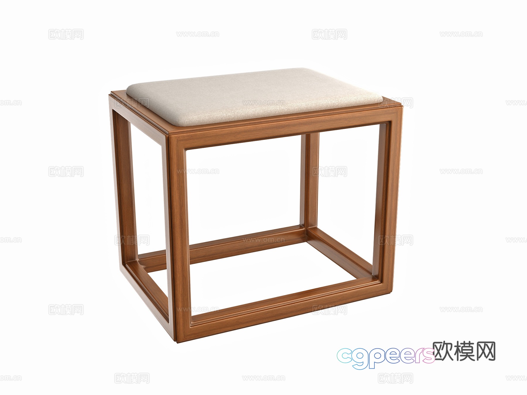 New Chinese stool 3D model New Chinese stool 3D model