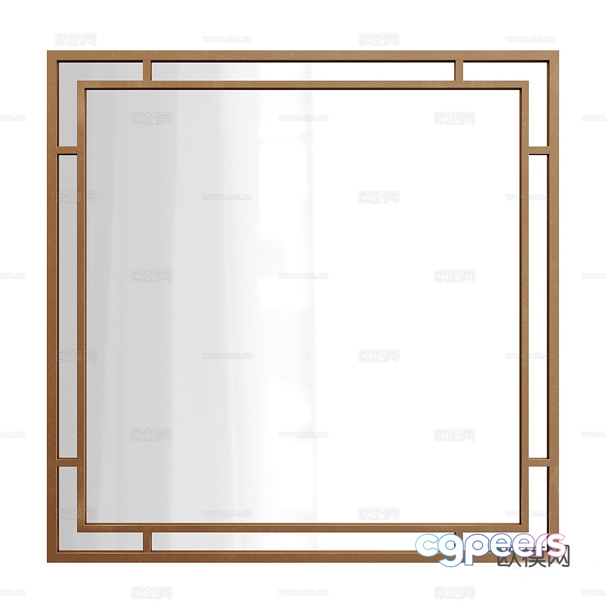New Chinese decorative mirror 3D model New Chinese decorative mirror 3D model