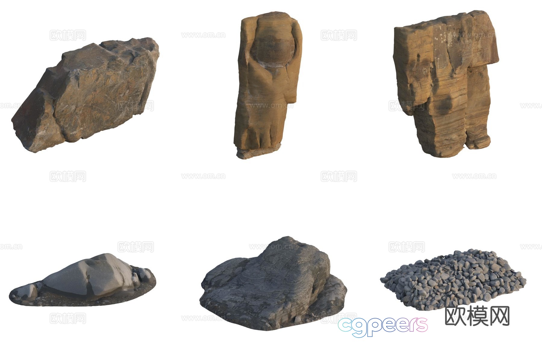 Beach beach stone rock pebbles 3d model Beach beach stone rock pebbles 3d model