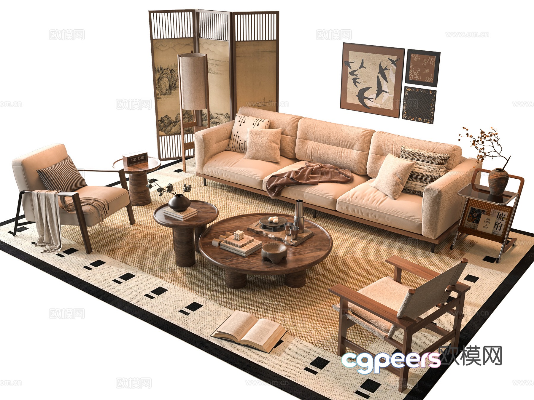 Wasabi sofa combination 3D model Wasabi sofa combination 3D model