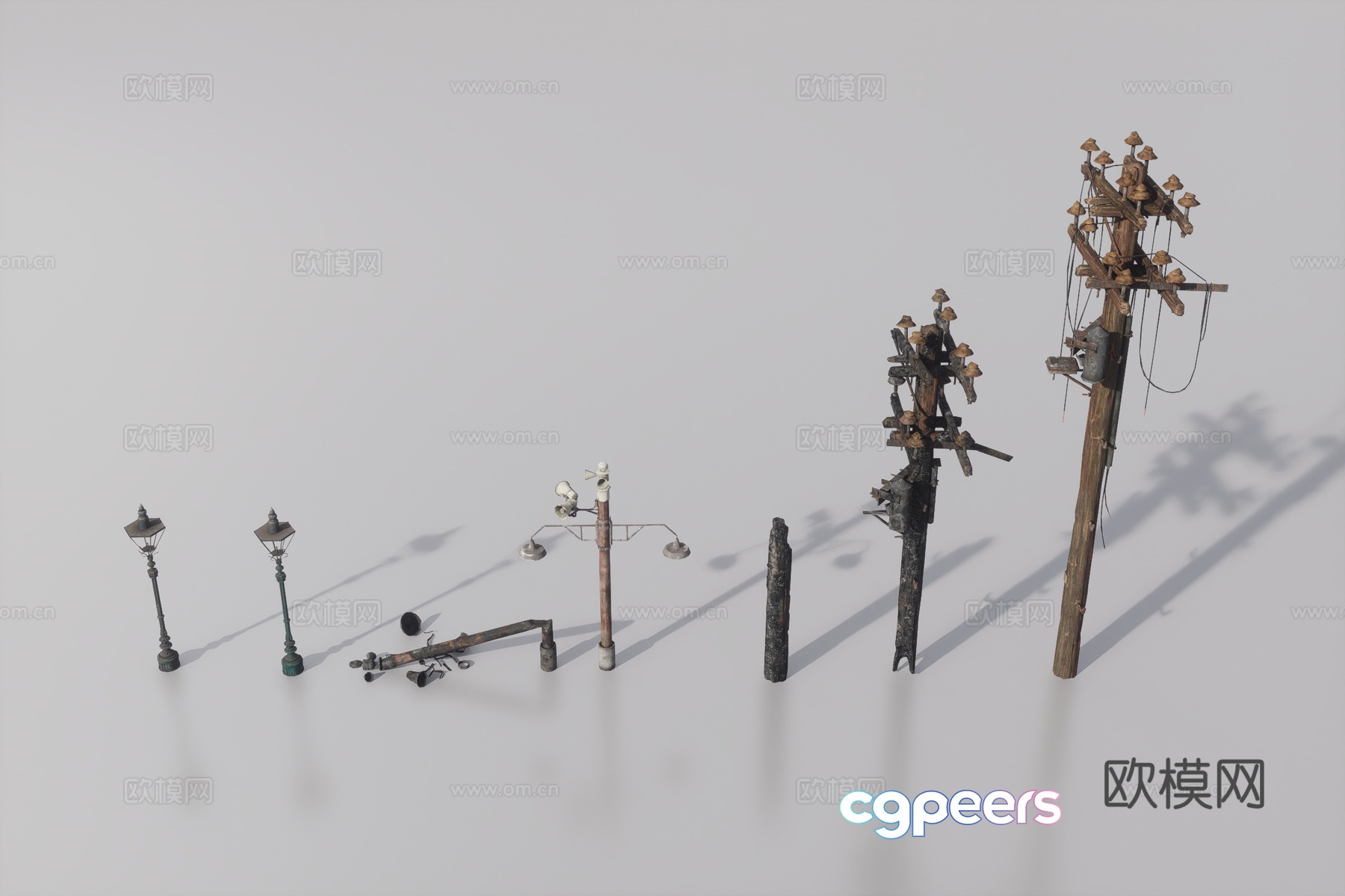 Telephone pole 3d model Telephone pole 3d model