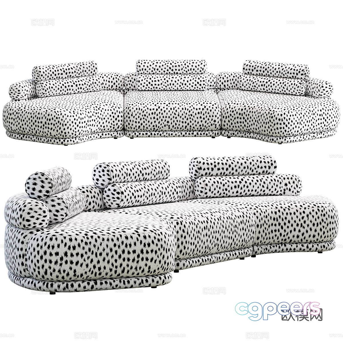 Modern Italian light luxury Etna sofa 3d model Modern Italian light luxury Etna sofa 3d model