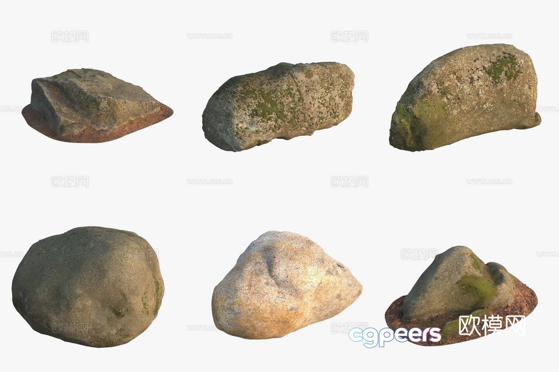 Big stone boulder rock 3d model Big stone boulder rock 3d model