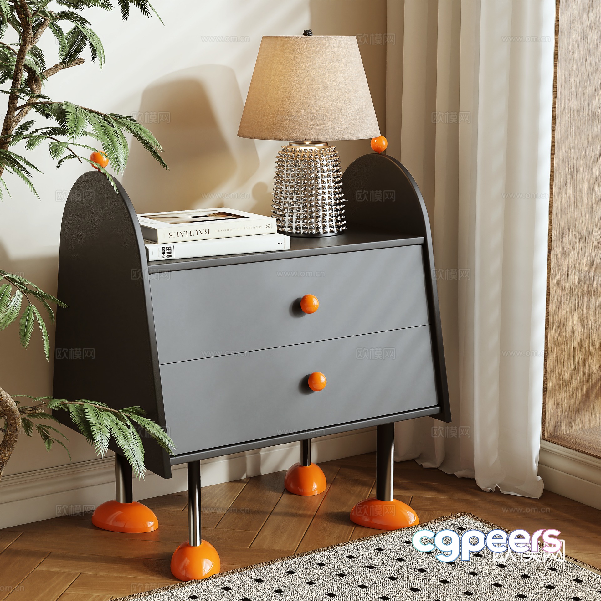Modern night table 3d model Modern night table 3d model
