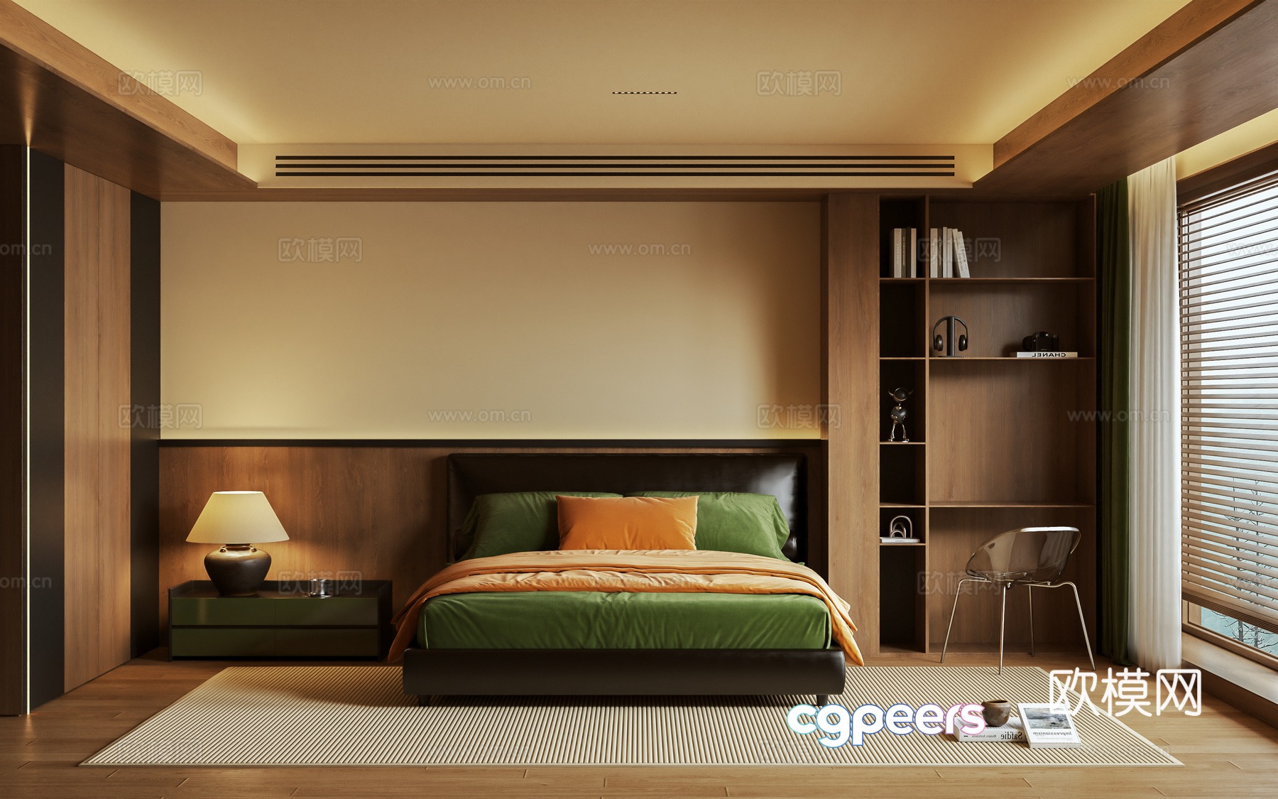 Log wind bedroom 3d model Log wind bedroom 3d model